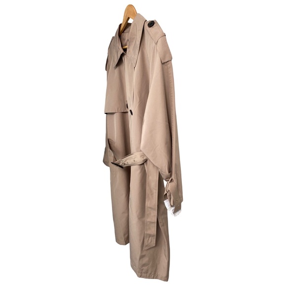 NWT Vero Moda Curve Ramonna Long Trench Jacket Tan Size 18 - Picture 7 of 10